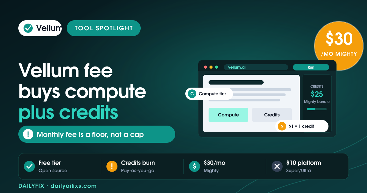 Vellum AI Pricing 2026: What the Monthly Fee Includes